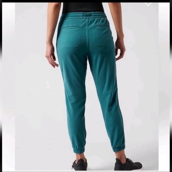 Athleta Farallón Jogger Pants Women's Teal Lace Up Cotton sz M. - Picture 6 of 17
